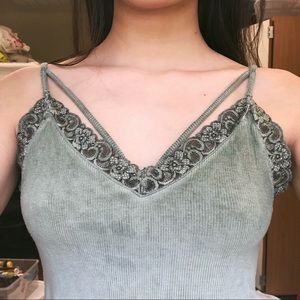 American Eagle Soft and Sexy Olive Green Cami